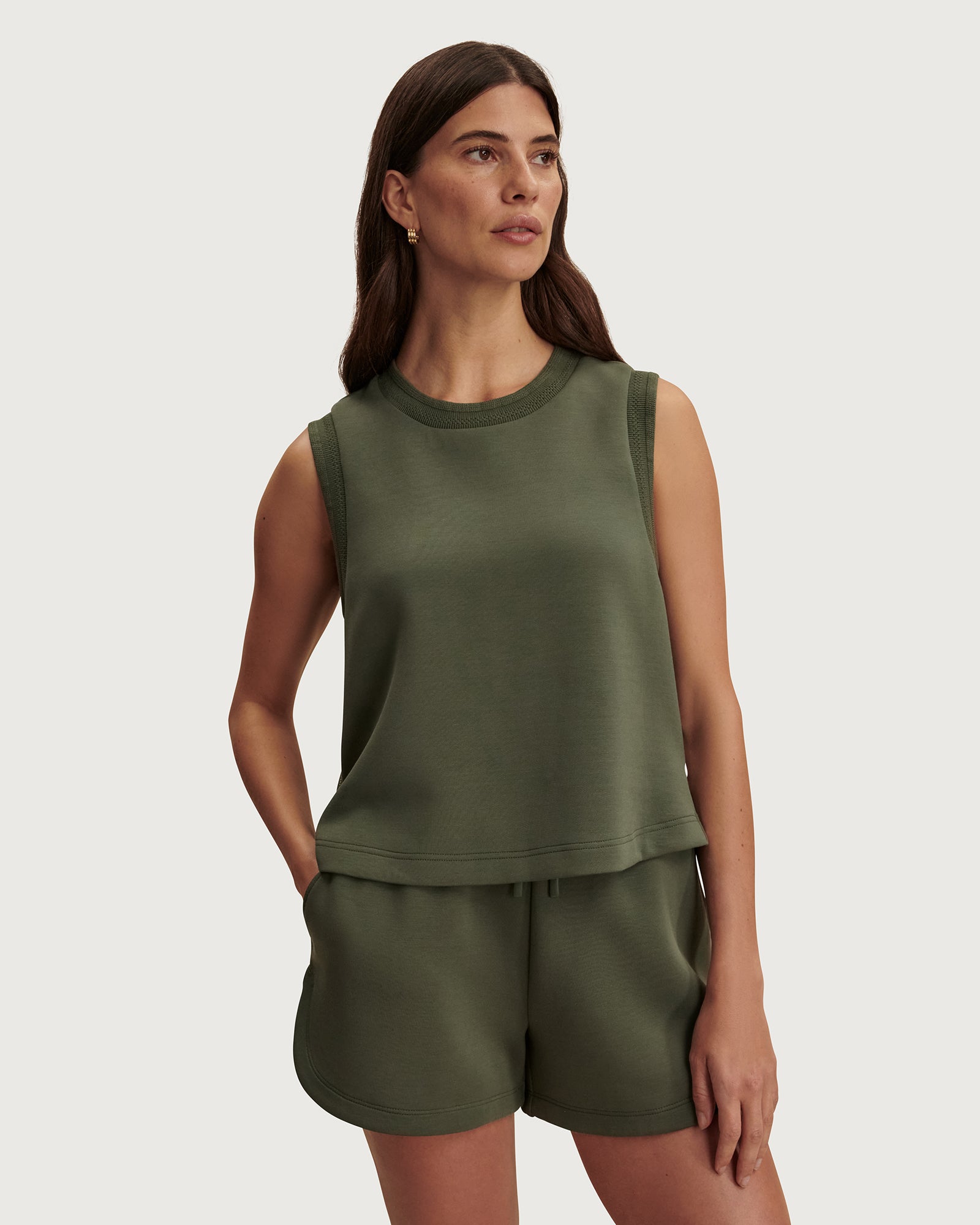 Shea Crop Tank - Thyme