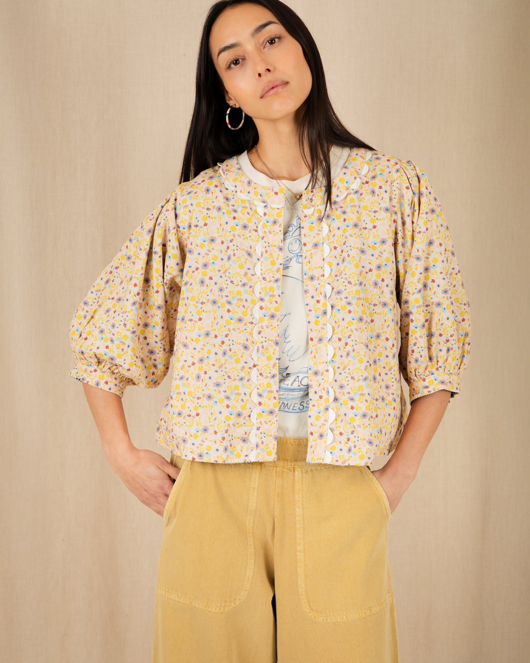 Vida Reversible Jacket - Navy/Lemon Zest