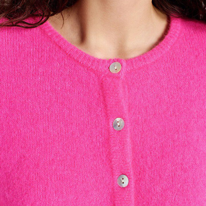 Vitow Cardigan - Neon Pink Melange