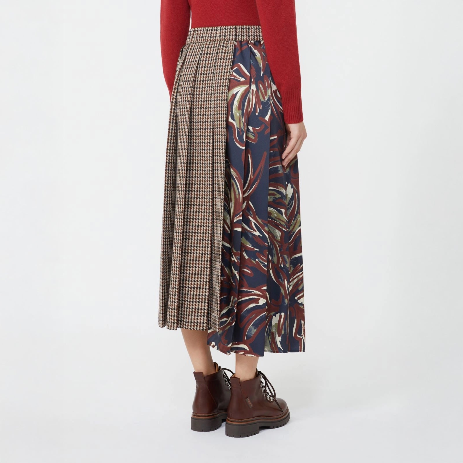 Fanale Pleated Skirt - Red Purple