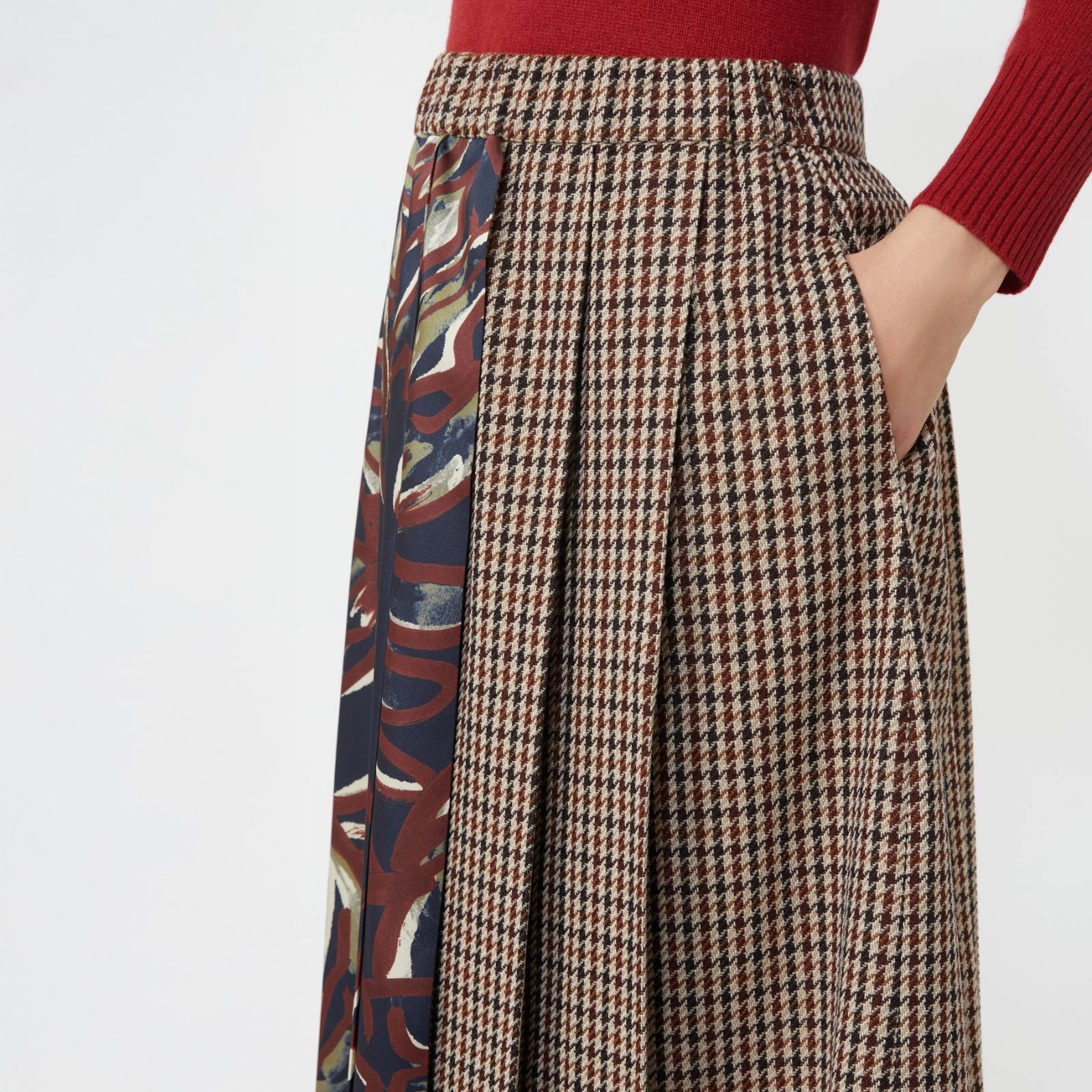 Fanale Pleated Skirt - Red Purple