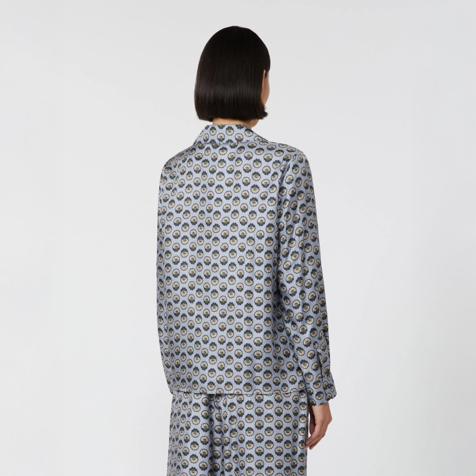 Oncia Patterned Shirt - Light Blue