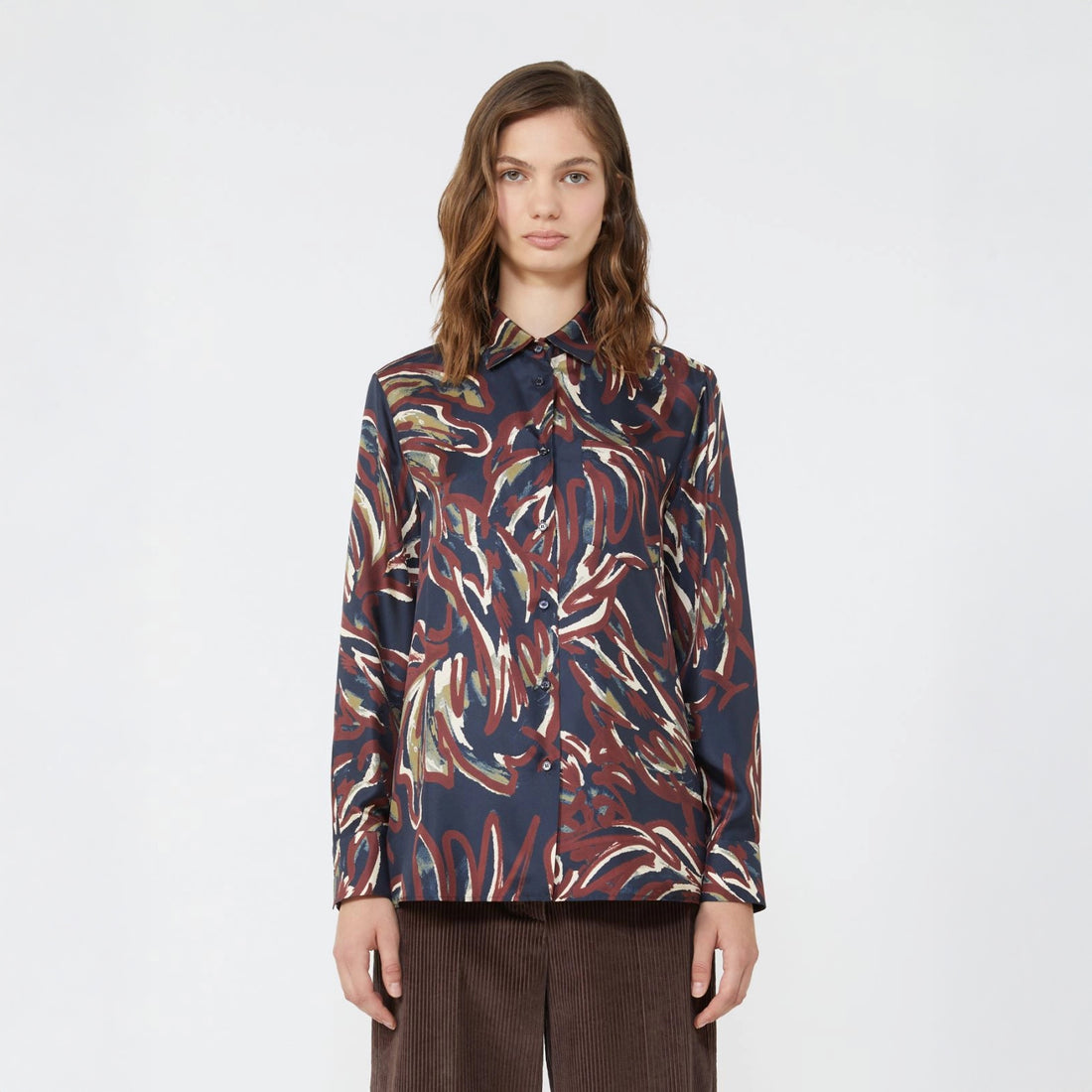 Rive Printed Shirt - Plum