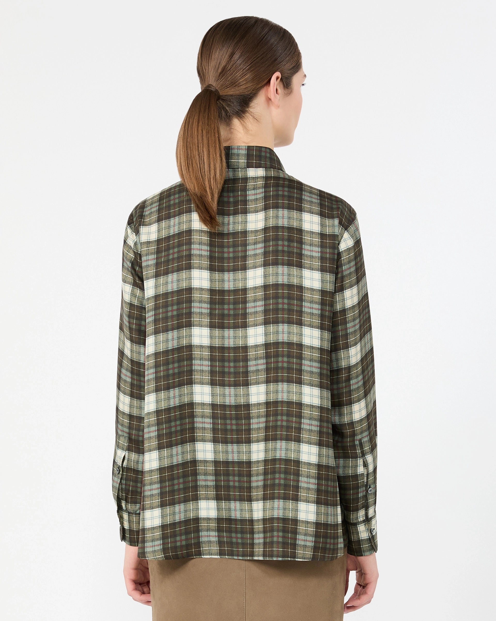 Rete Tartan Shirt - Green Ecru