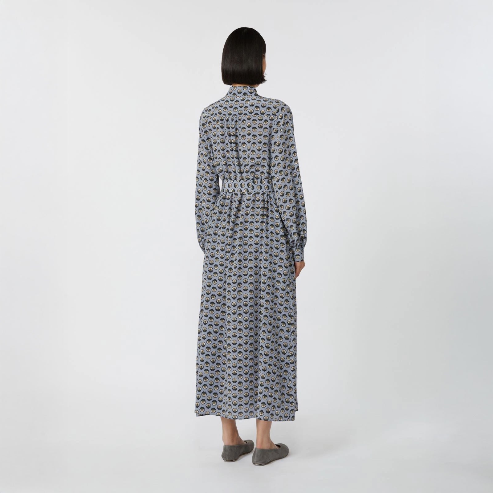 Narvel Patterned Shirt Dress - Blue Print