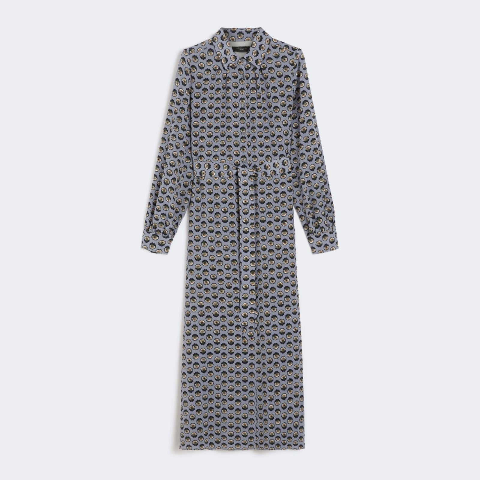 Narvel Patterned Shirt Dress - Blue Print