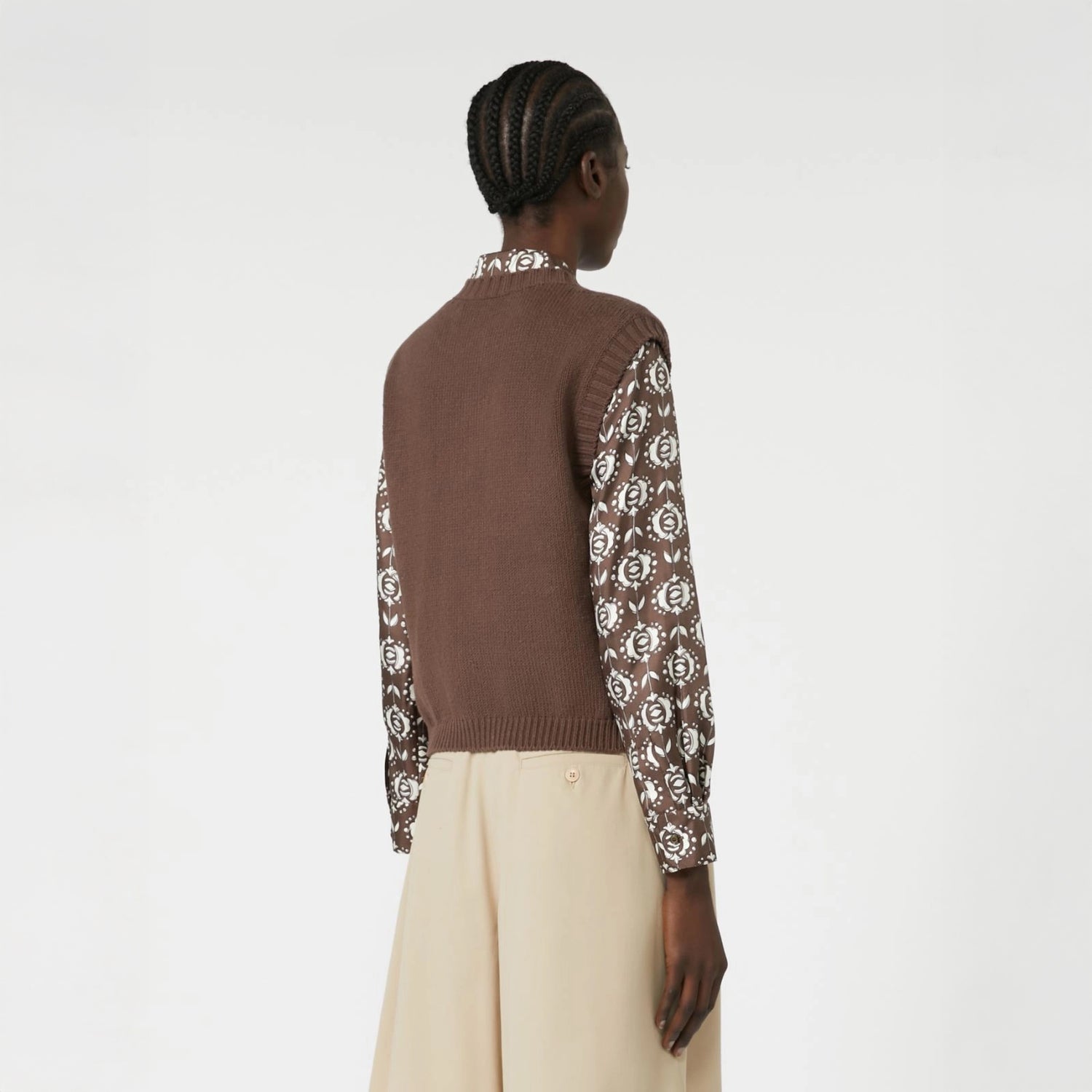 Caprara Knitted Waistcoat - Chocolate