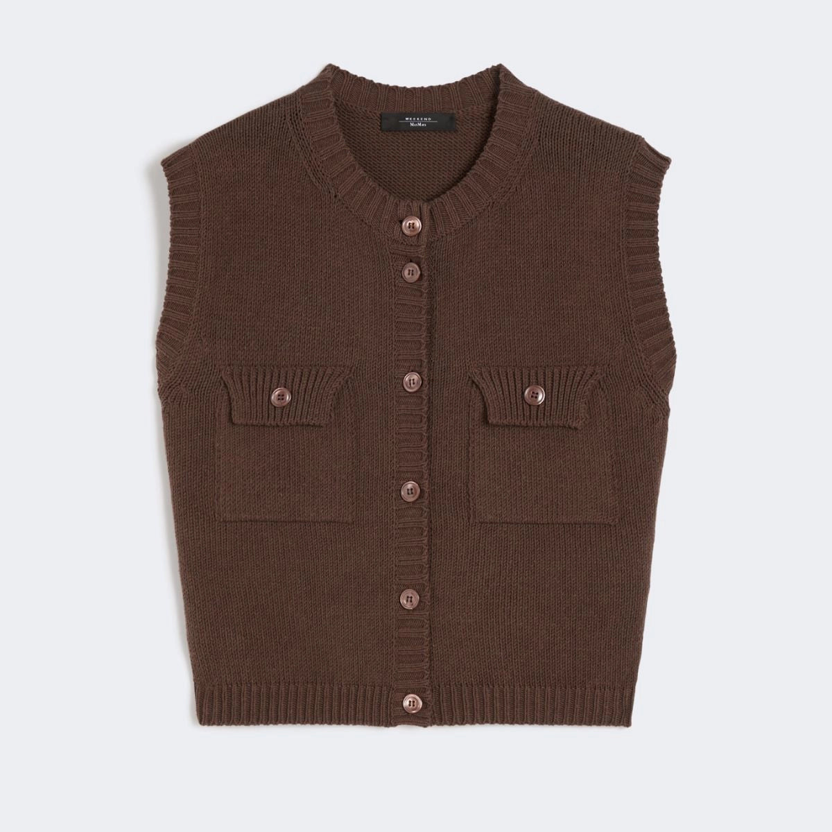 Caprara Knitted Waistcoat - Chocolate