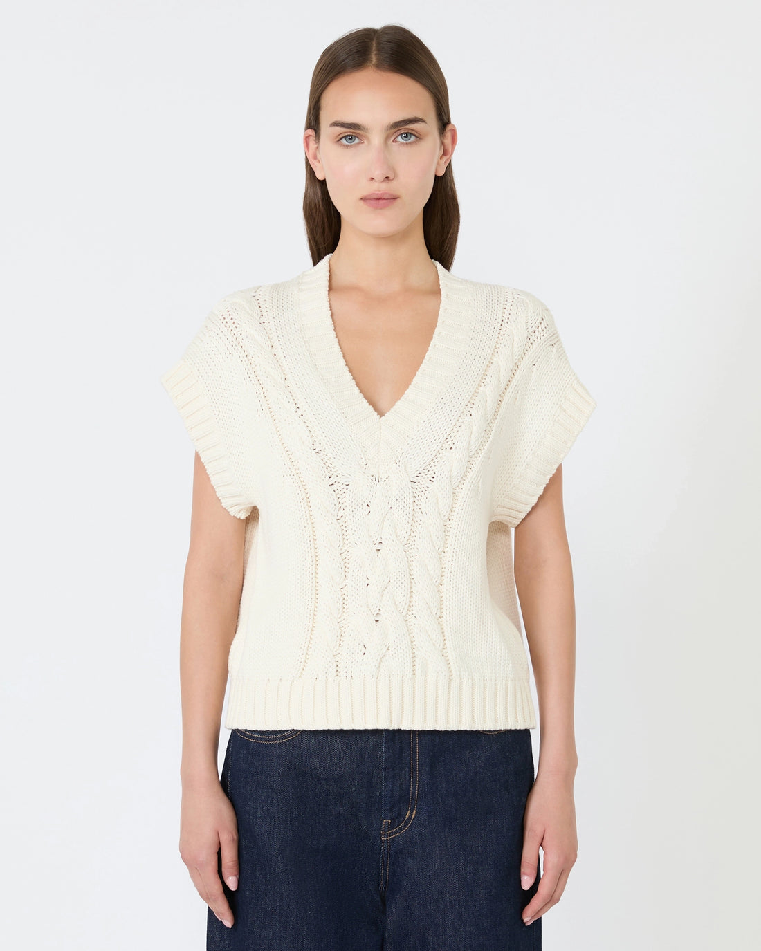Pascia Knitted Tank - Beige