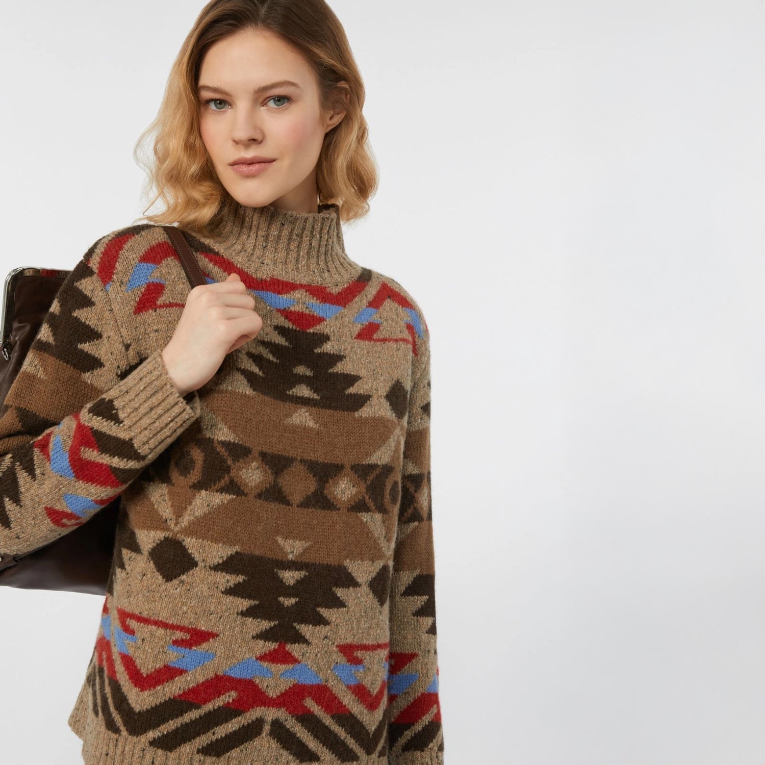 Eritrea Jumper - Brown Jacquard