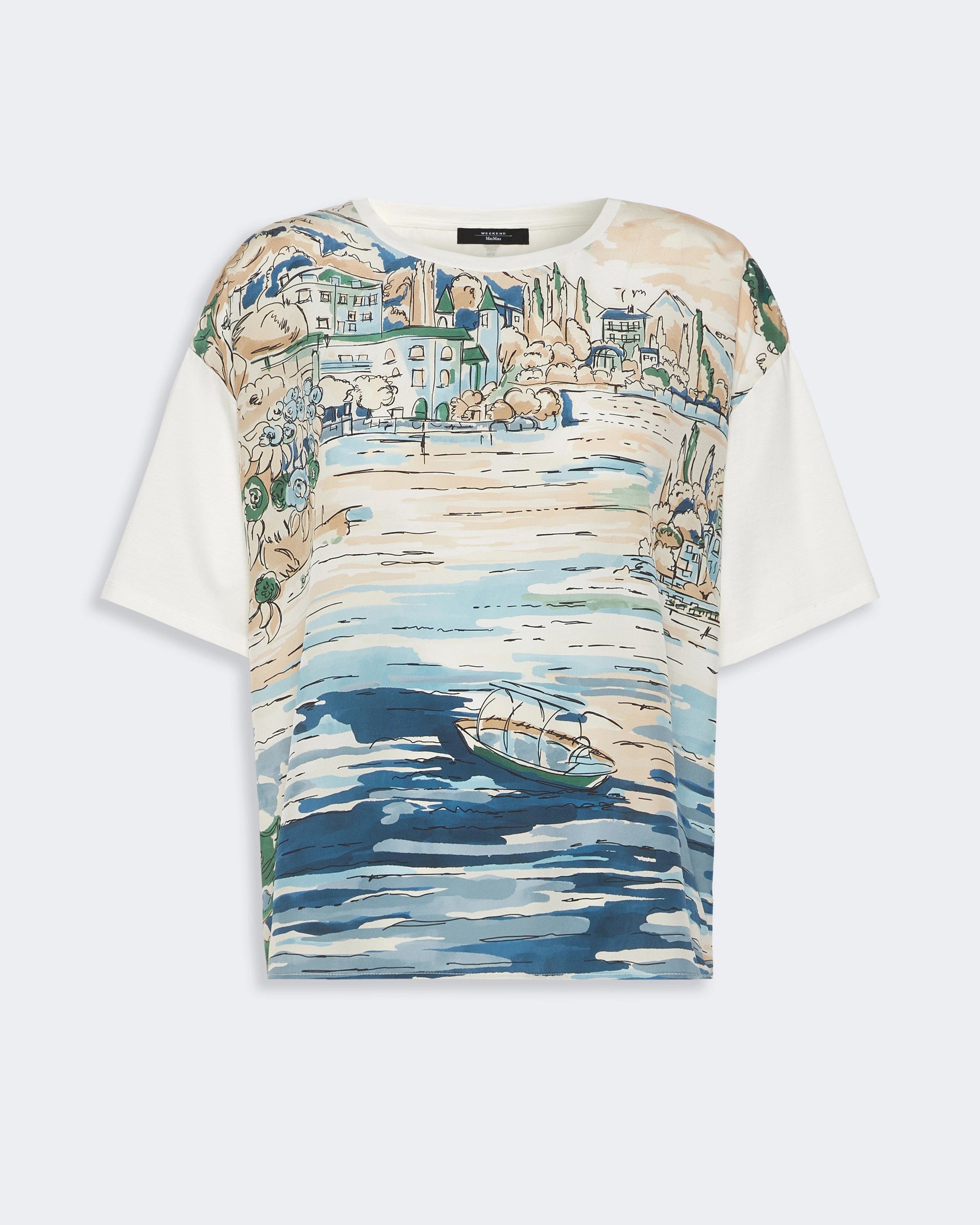 Terzo Holiday Print Tee - Light Blue