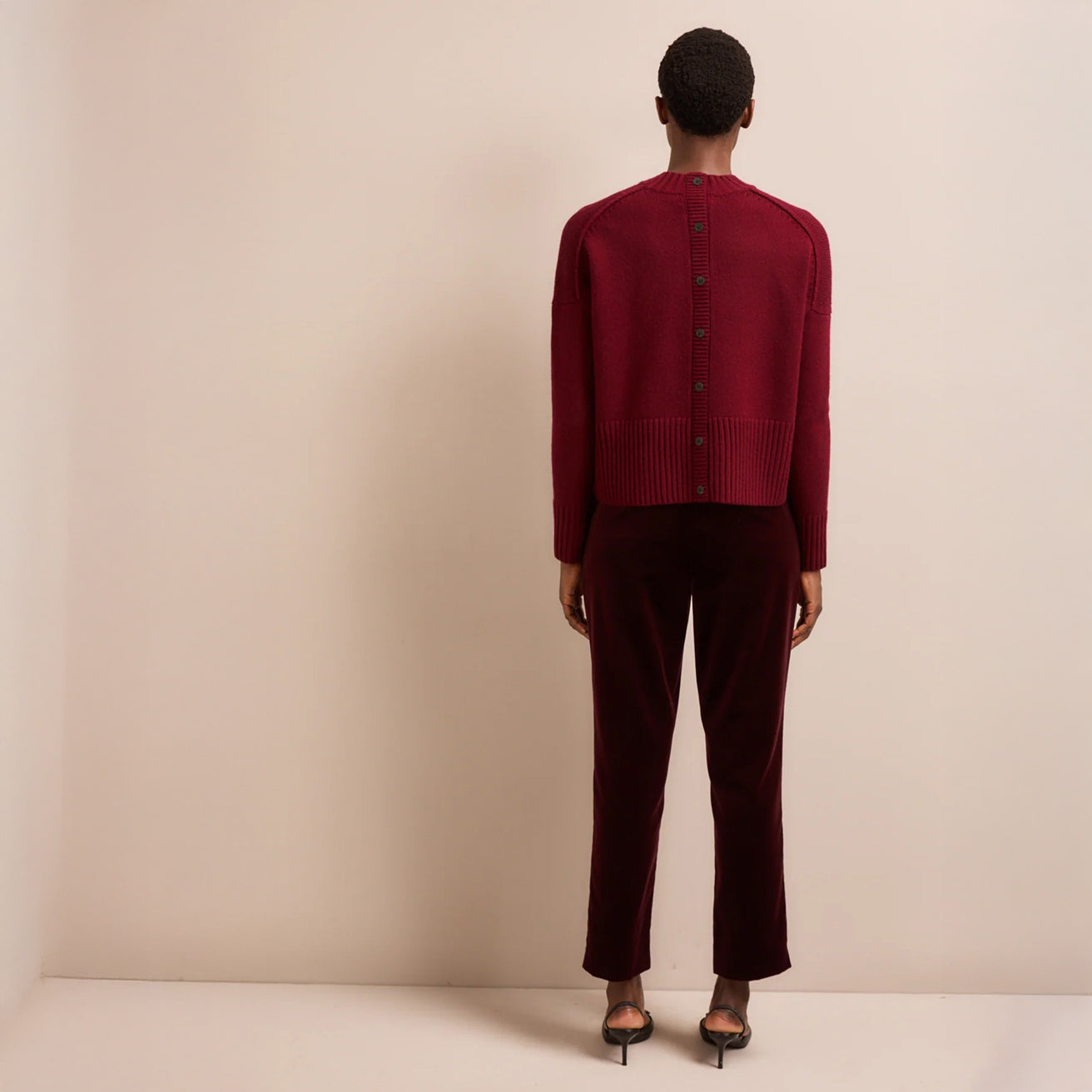 Jasper High Neck Jumper - Burgundy