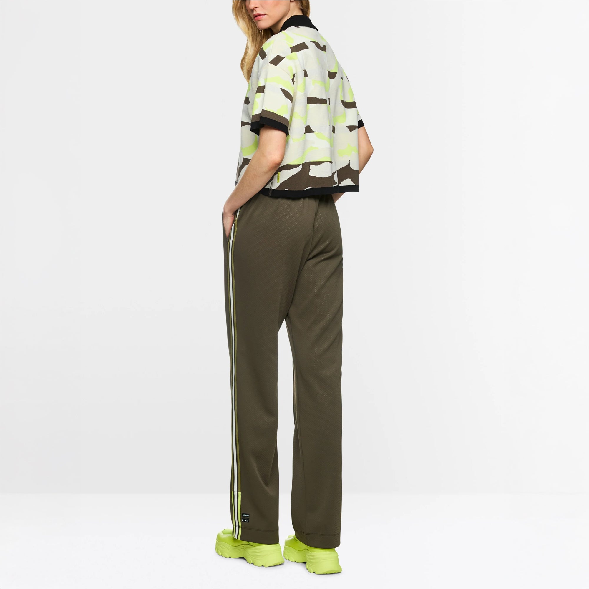 Washington Wide Leg Trousers - Olive Drab