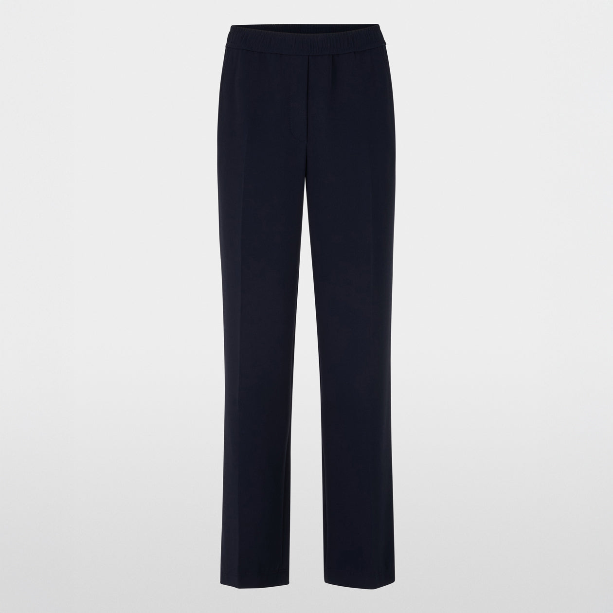 Wide Leg Braid Trim Trousers - Navy