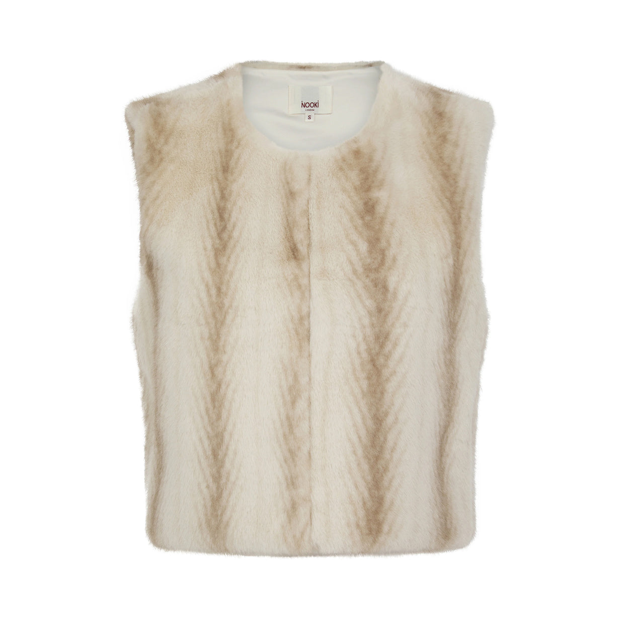 Edelweiss Gilet - Cream Zig Zag