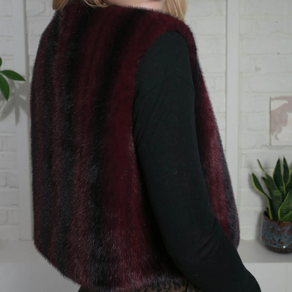 Edelweiss Gilet - Plum Zig Zag