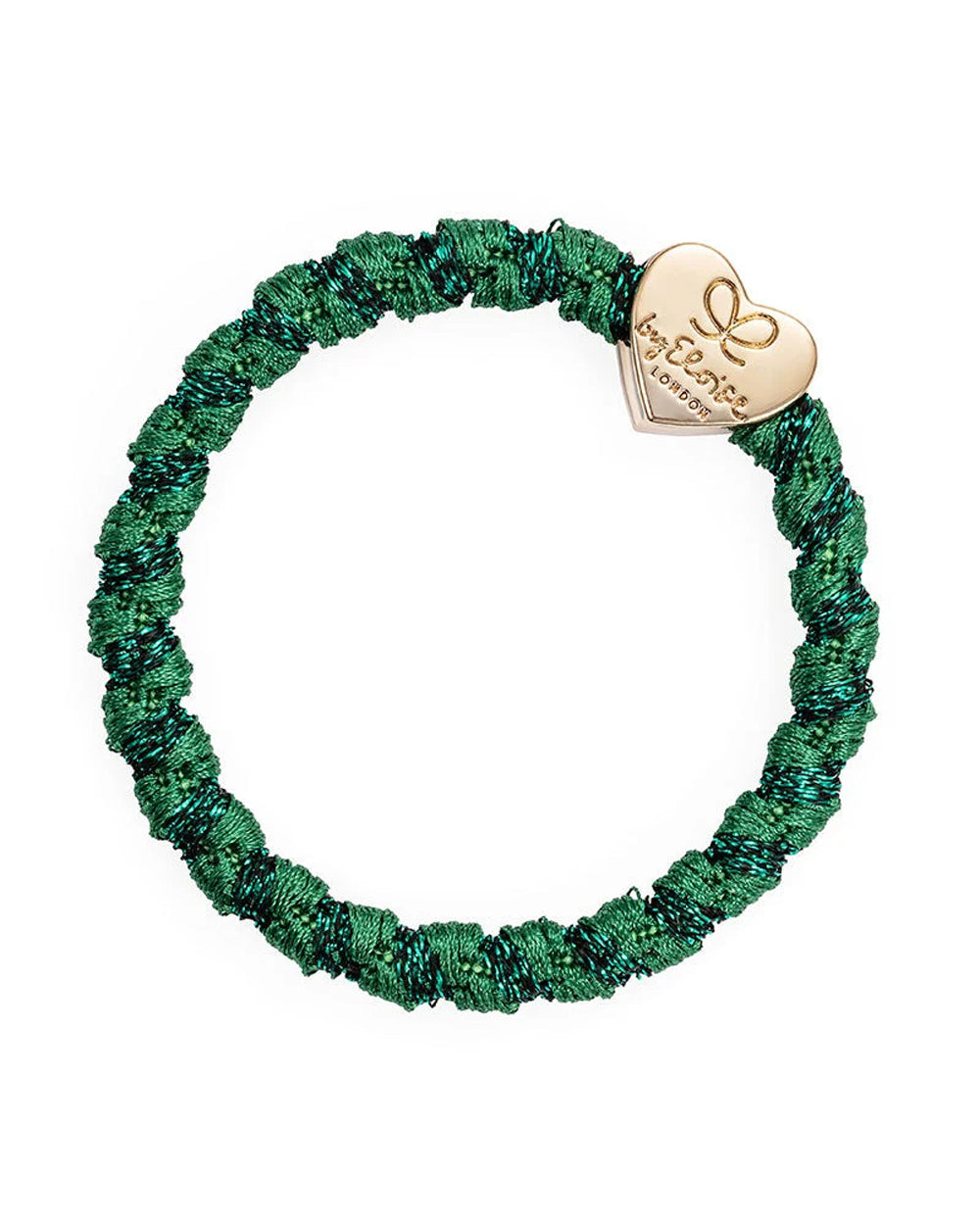 Woven Gold Heart - Chive Green