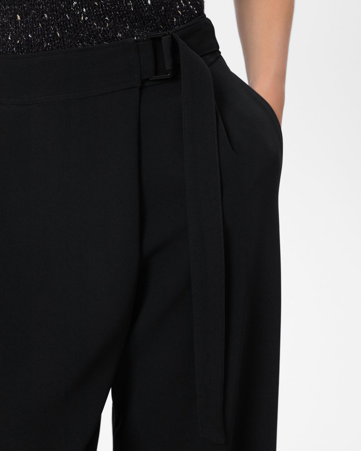 Wrap Around Trousers - Black