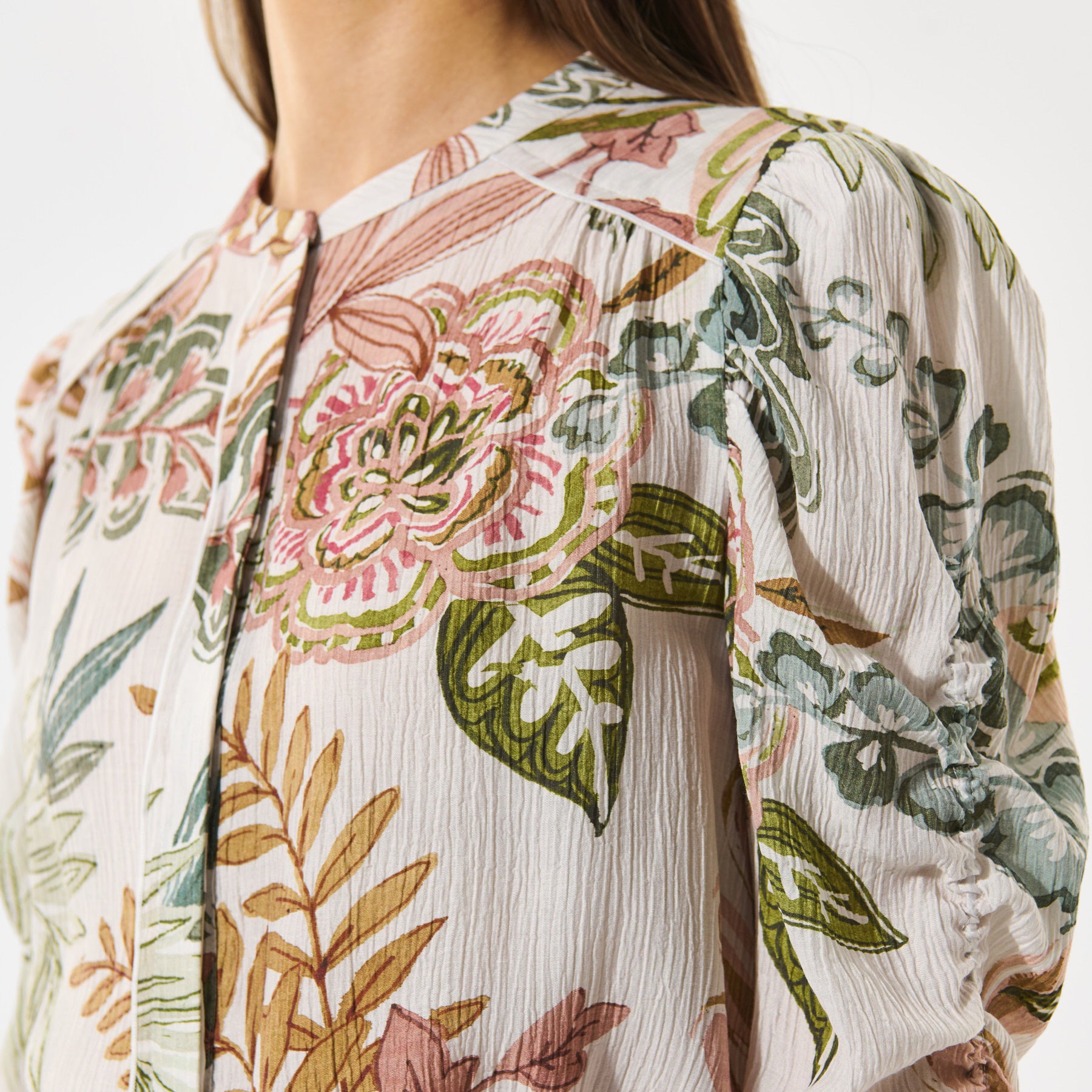 Yanna Gathered Dress - Passiflora