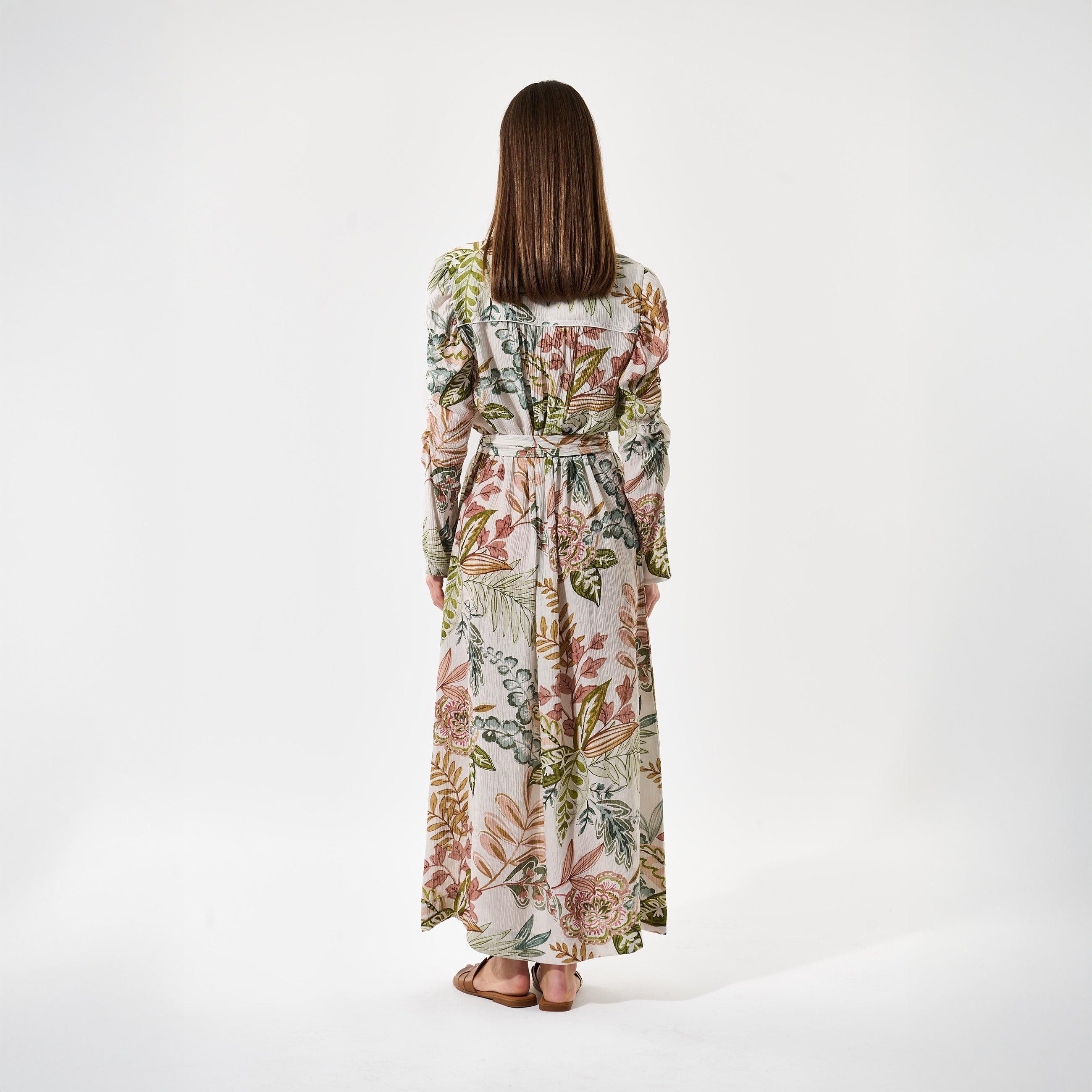 Yanna Gathered Dress - Passiflora