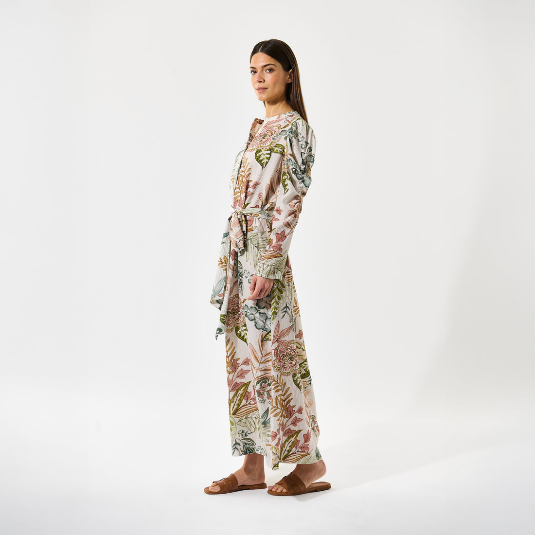 Yanna Gathered Dress - Passiflora