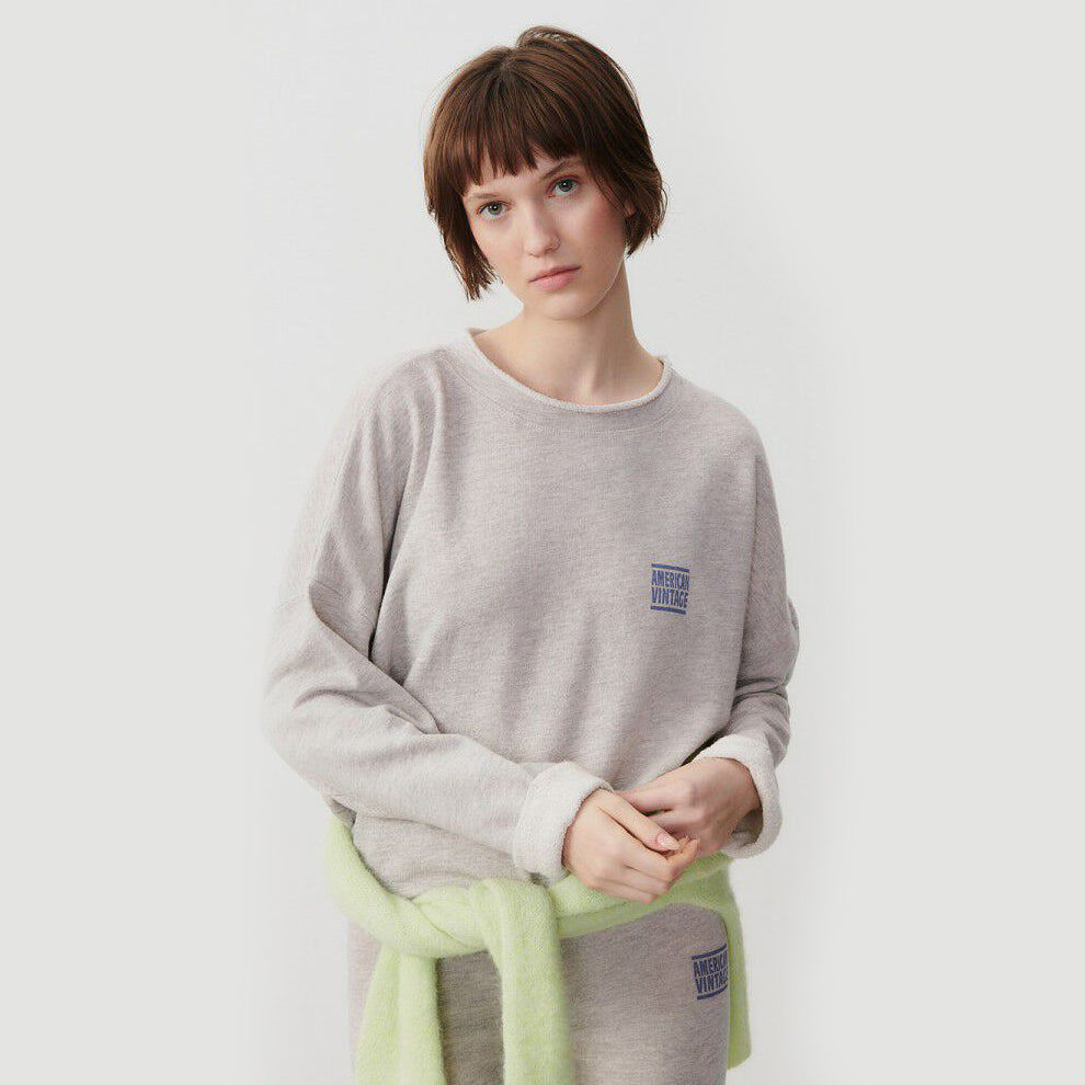 Zofbay Raw Edge Sweatshirt - Gris Chine
