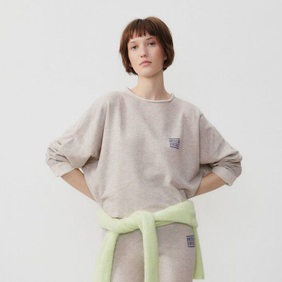 Zofbay Raw Edge Sweatshirt - Gris Chine