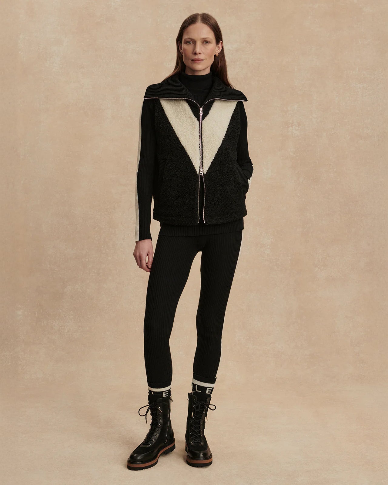 Caspian Sherpa Gilet - Black