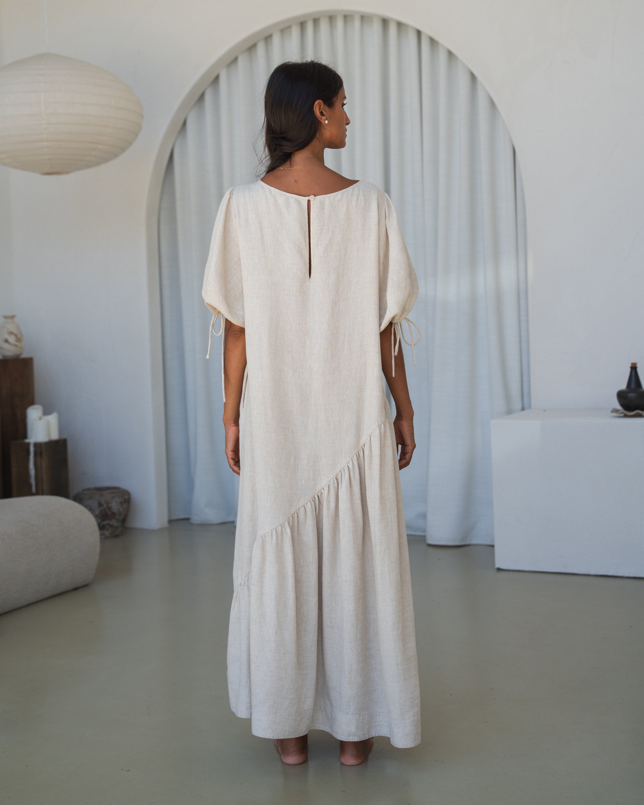 Charlotte Linen Dress - Oatmeal