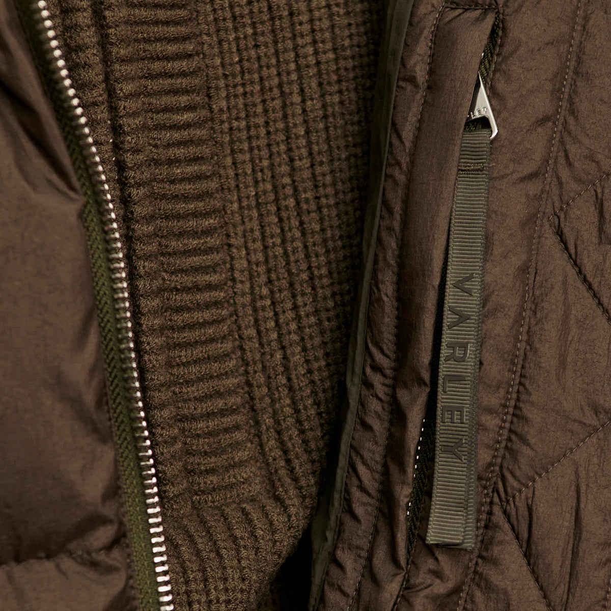 Katya Long Down Puffer - Dark Olive Metallic