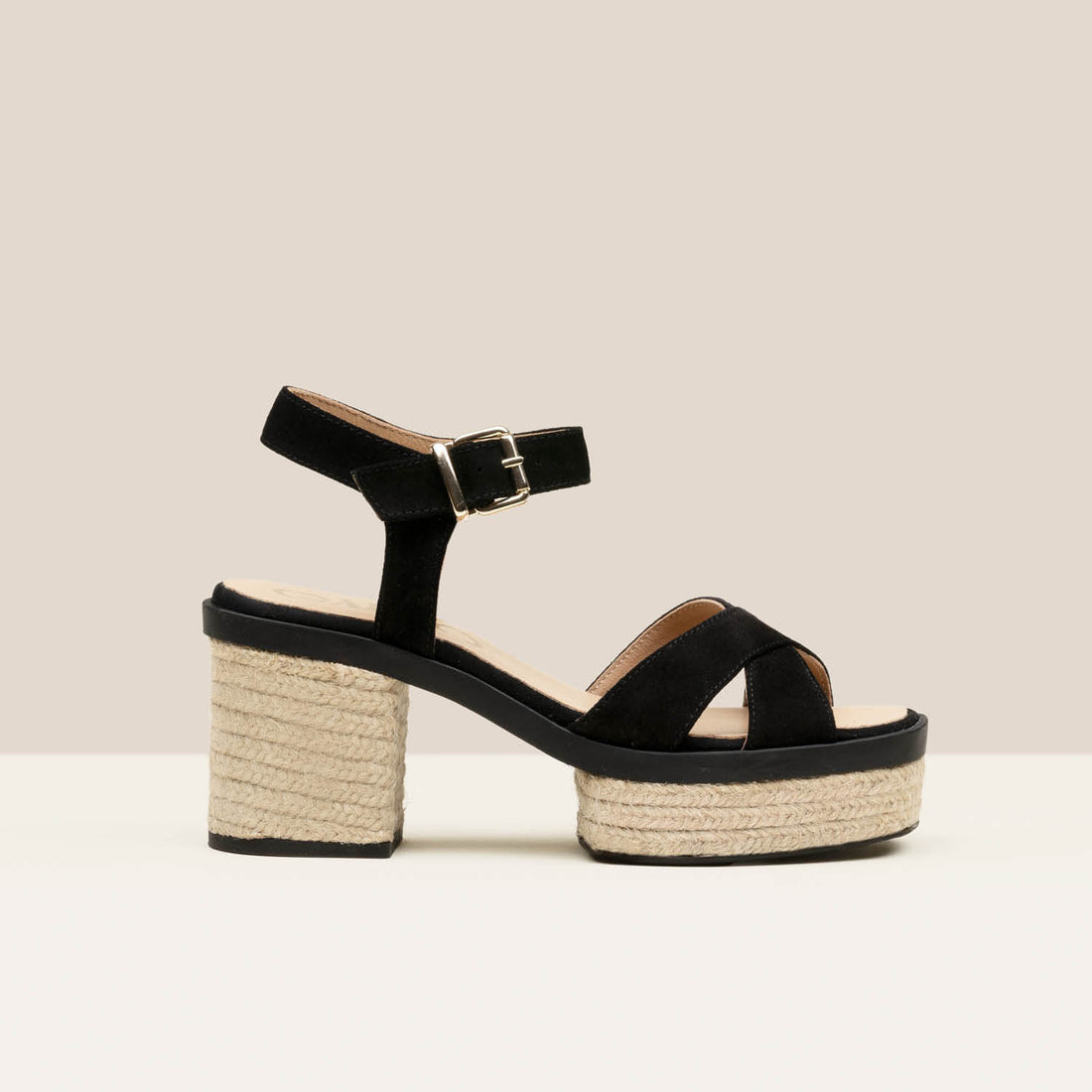 Manu Suede Sandal - Black