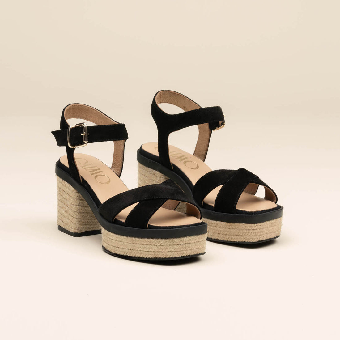 Manu Suede Sandal - Black