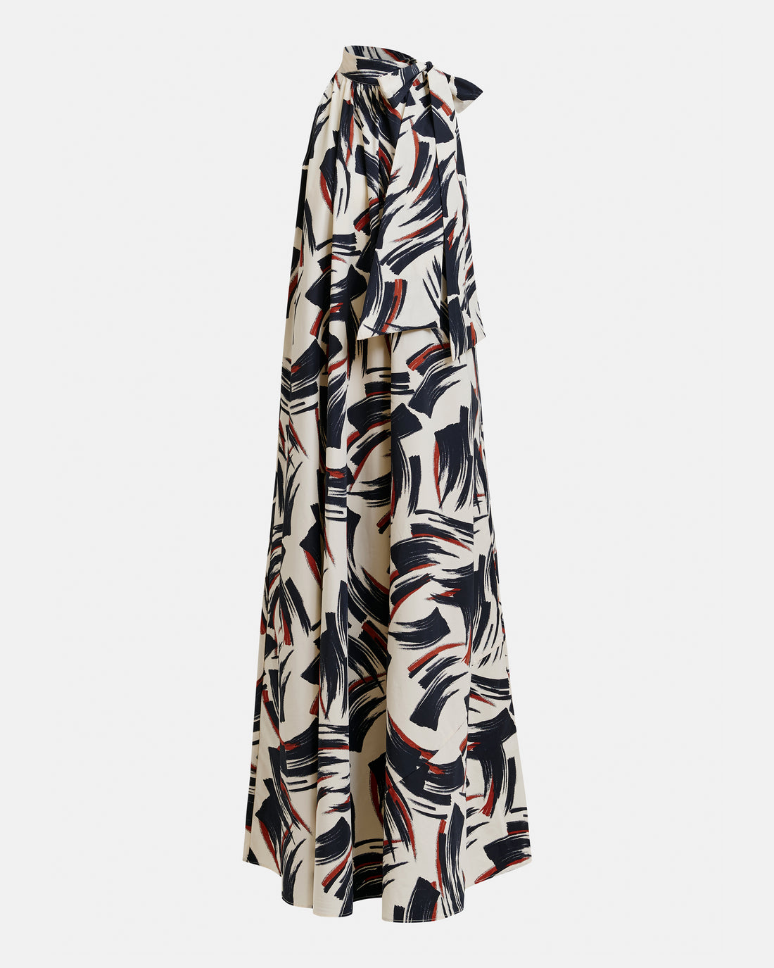 Jayda High Neck Maxi-Dress - Burned Red