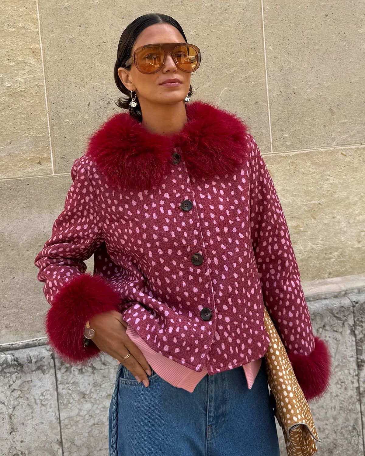 Fawn Jacket - Burgundy