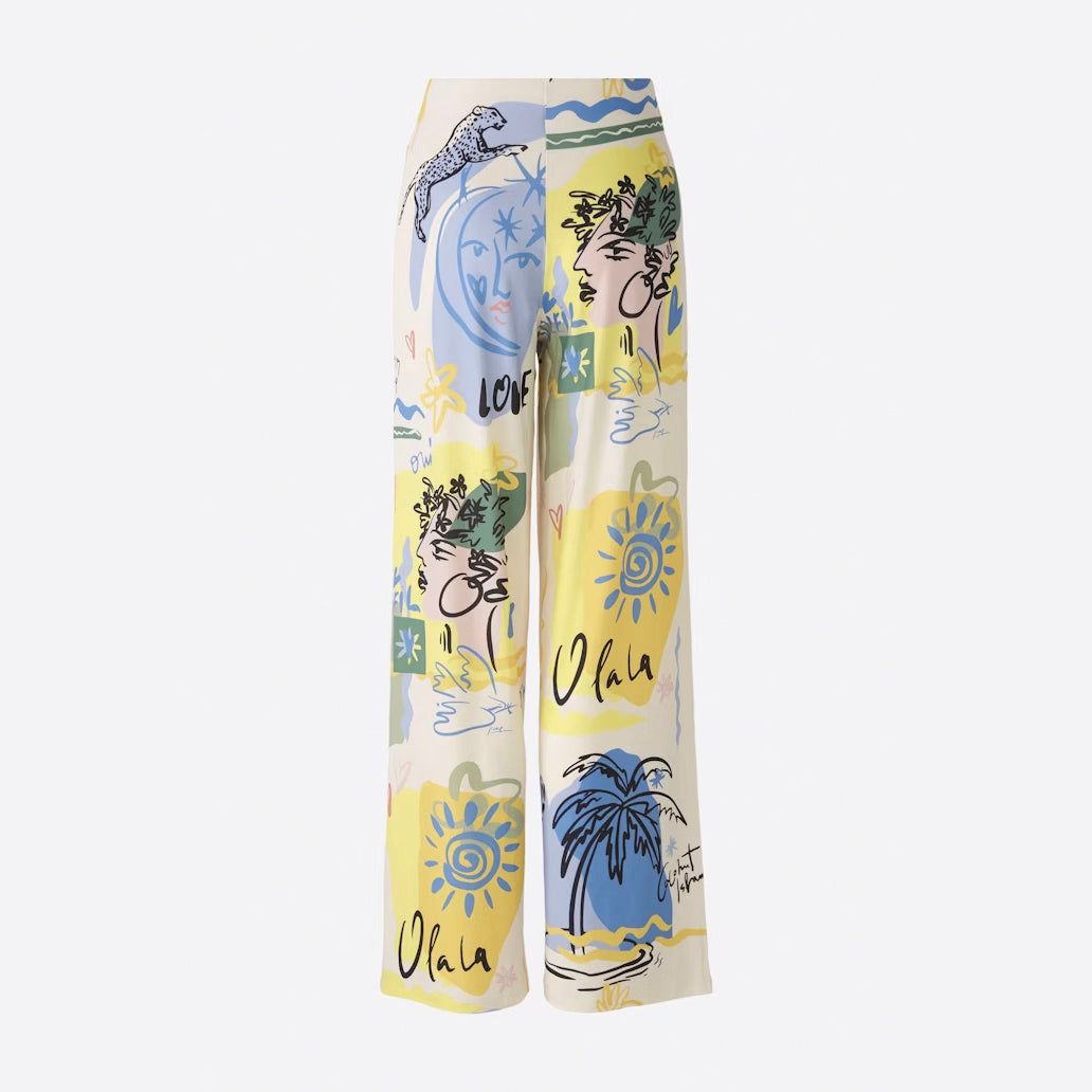 Marlene Trousers - Yellow/Blue