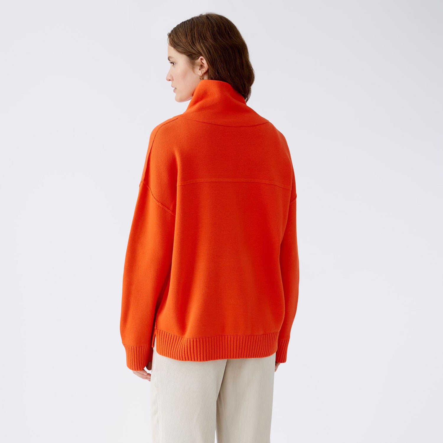 Polo Neck Jumper - Cherry Tomato