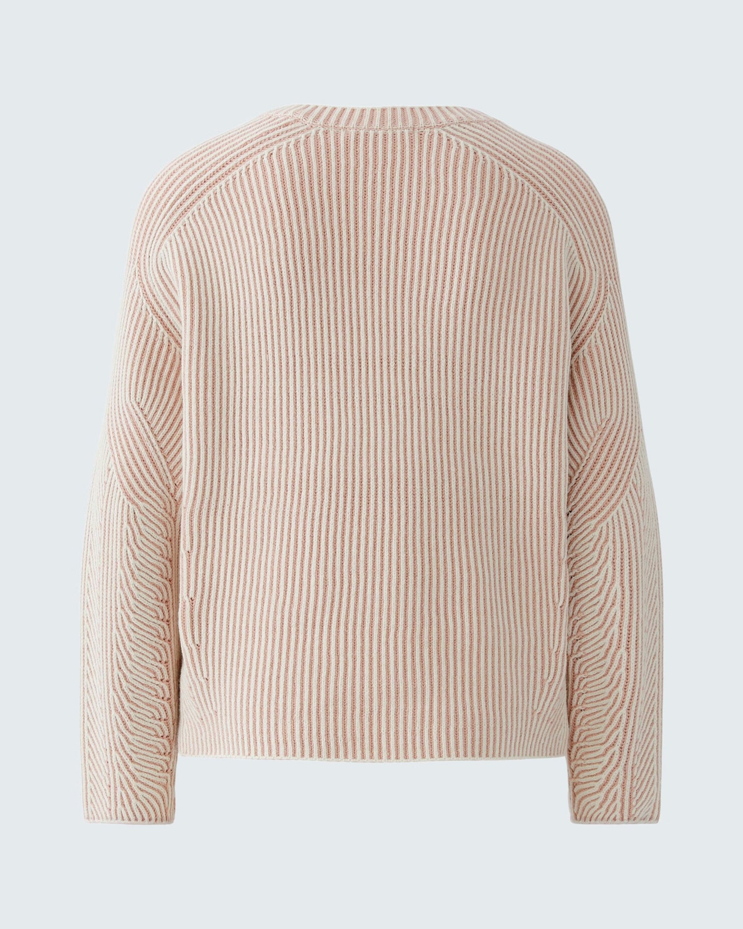 Round Neck Jumper - White Red