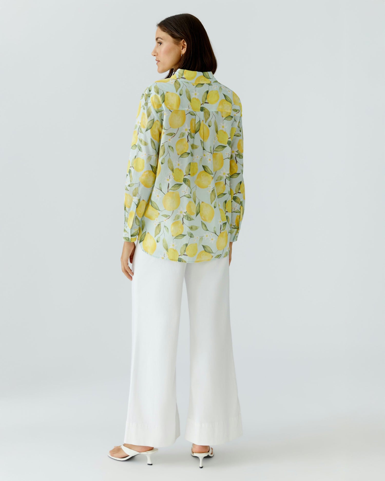 Lemon Print Shirt - Lemon Khaki