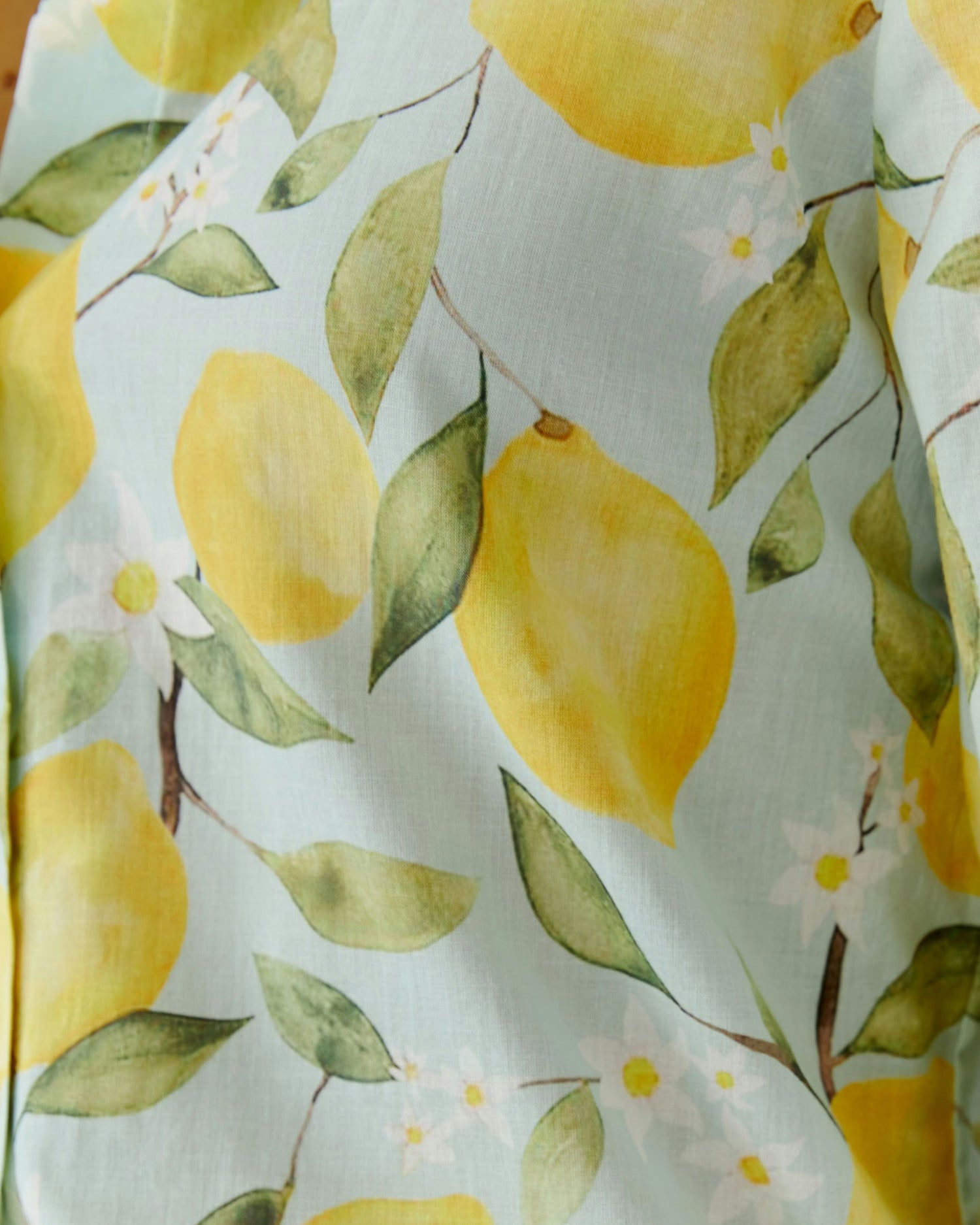 Lemon Print Shirt - Lemon Khaki