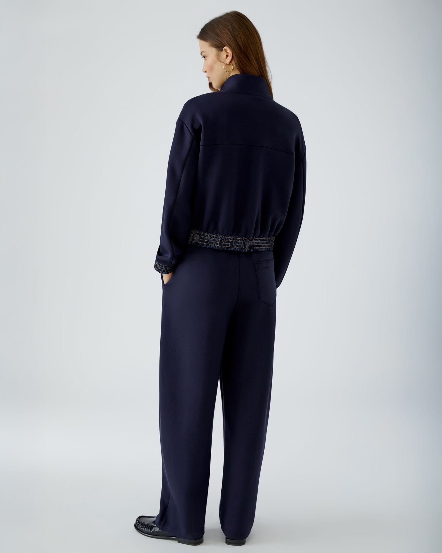 Denim Pocket Zip Jacket - Navy