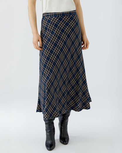 Plaid Skirt - Navy Blue