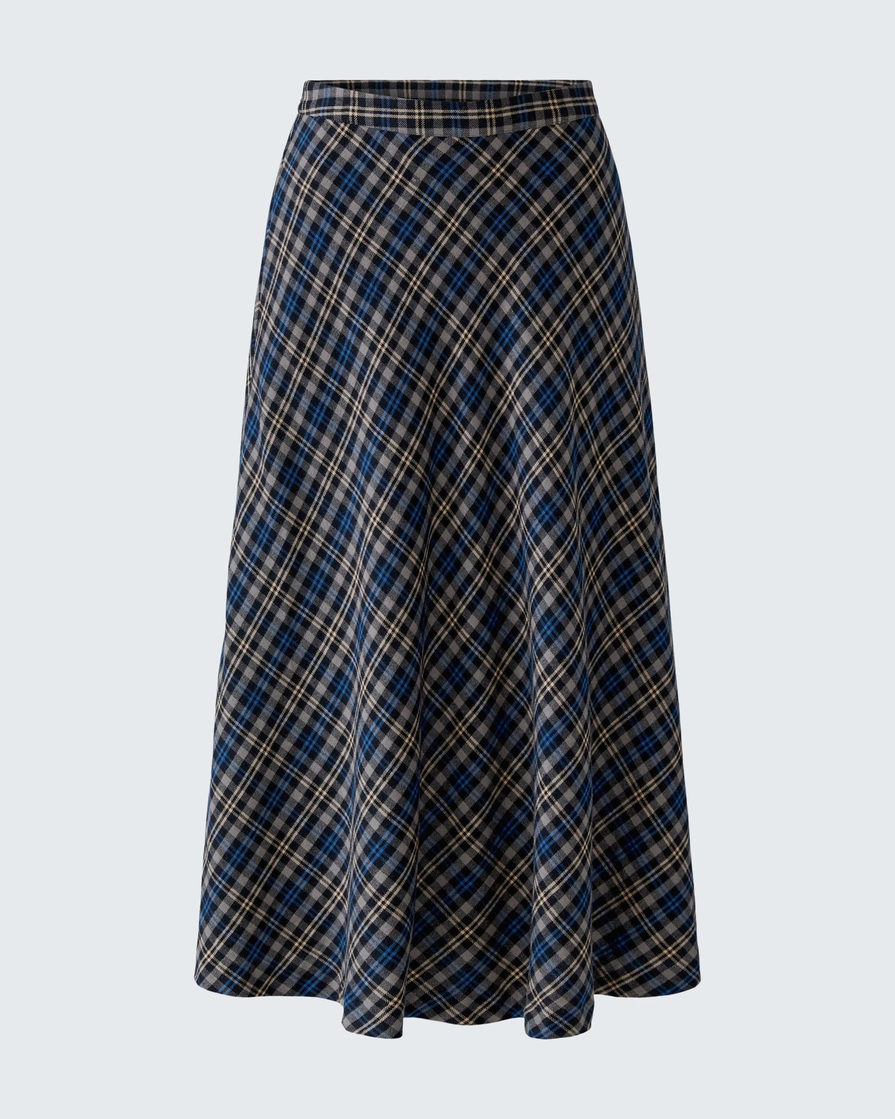Plaid Skirt - Navy Blue