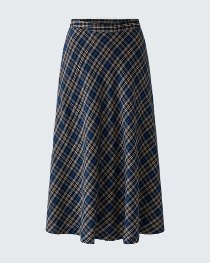 Plaid Skirt - Navy Blue