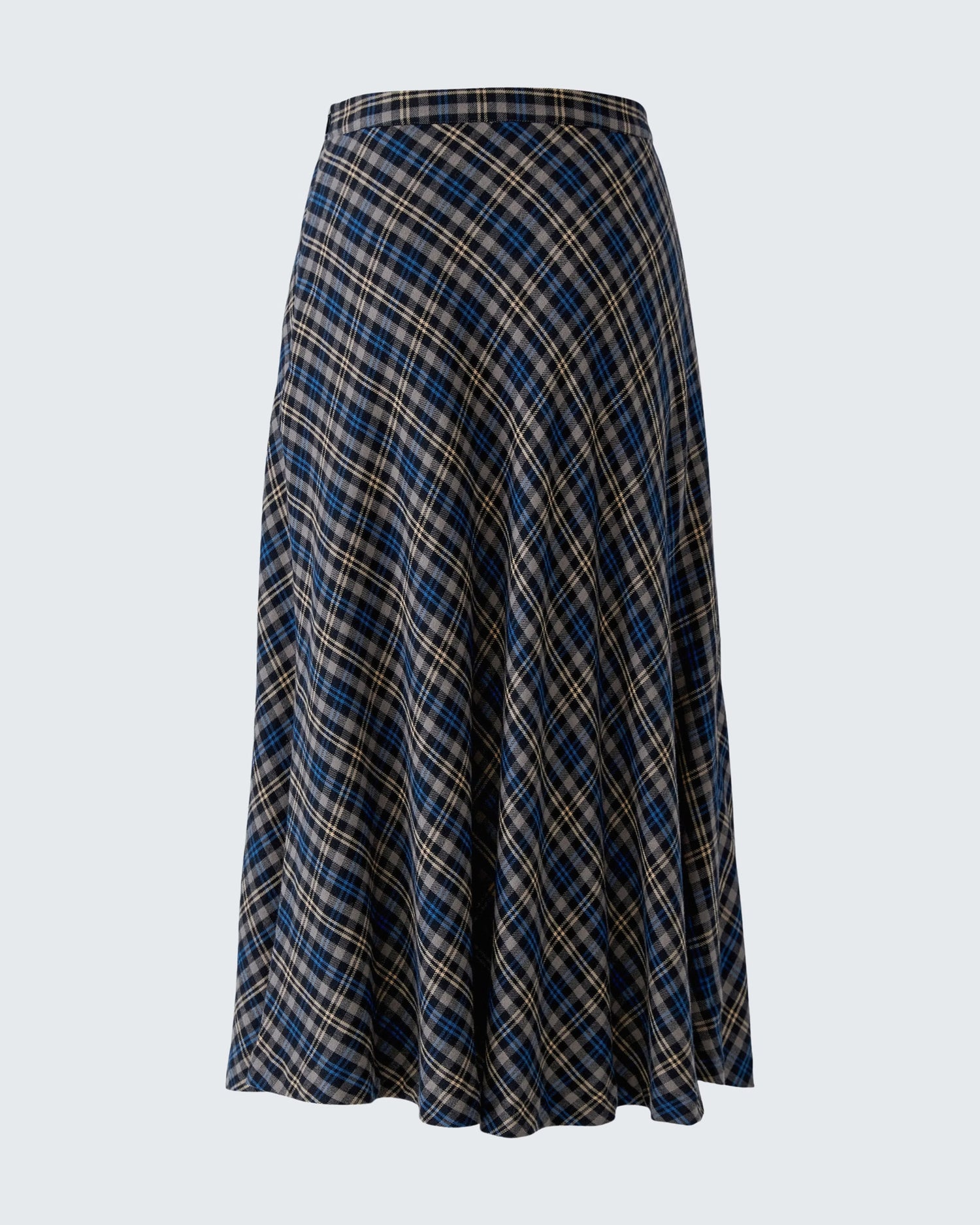 Plaid Skirt - Navy Blue