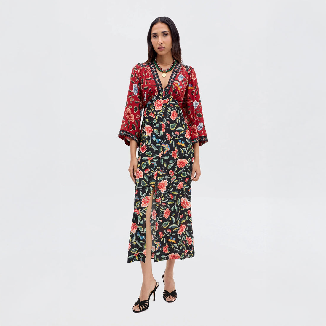 Dahlia Dress - Butterfly Mix Black
