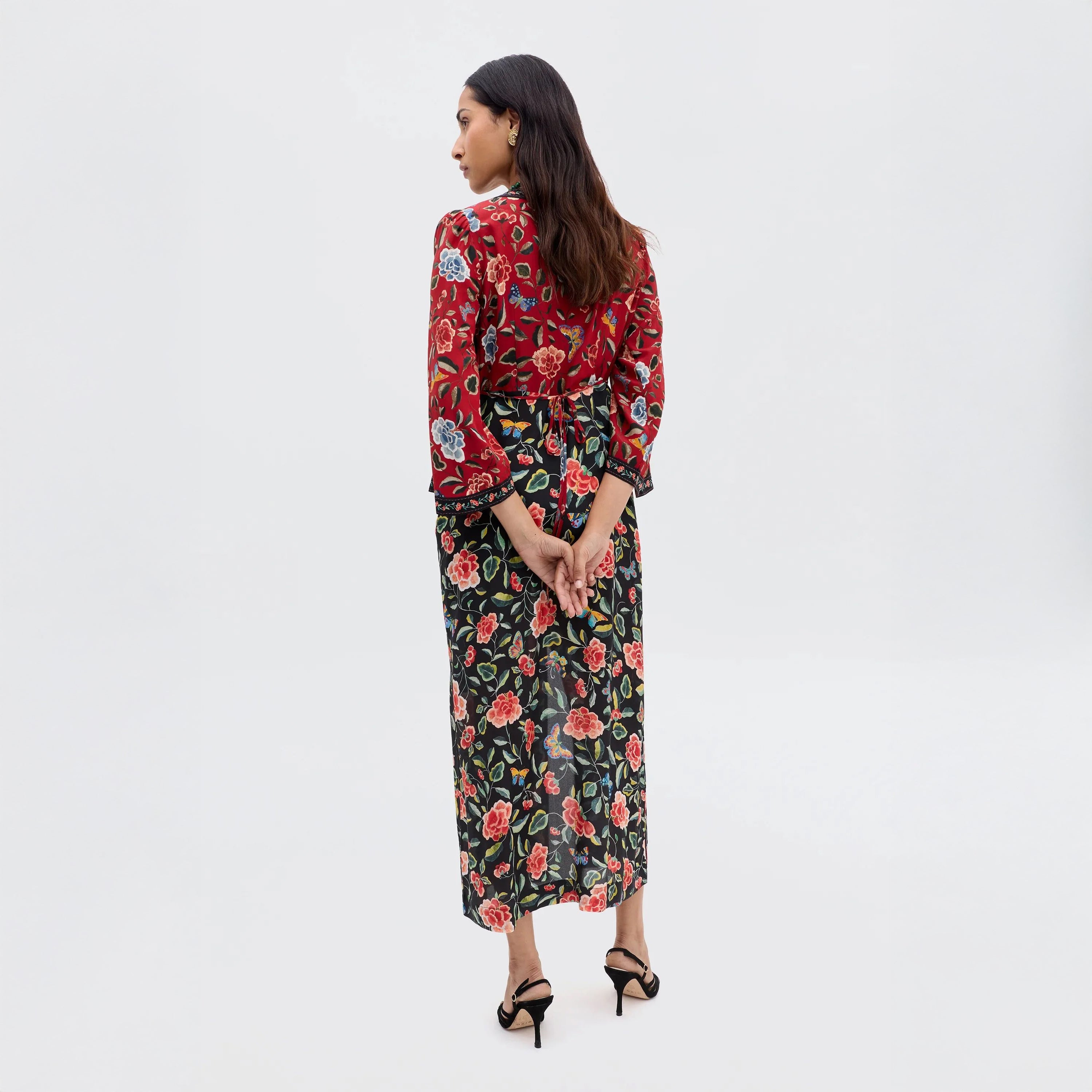 Dahlia Dress - Butterfly Mix Black