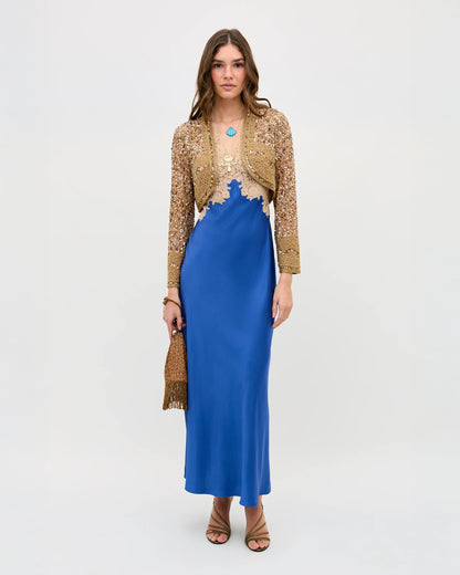 Lysandra Dress - Iris Blue