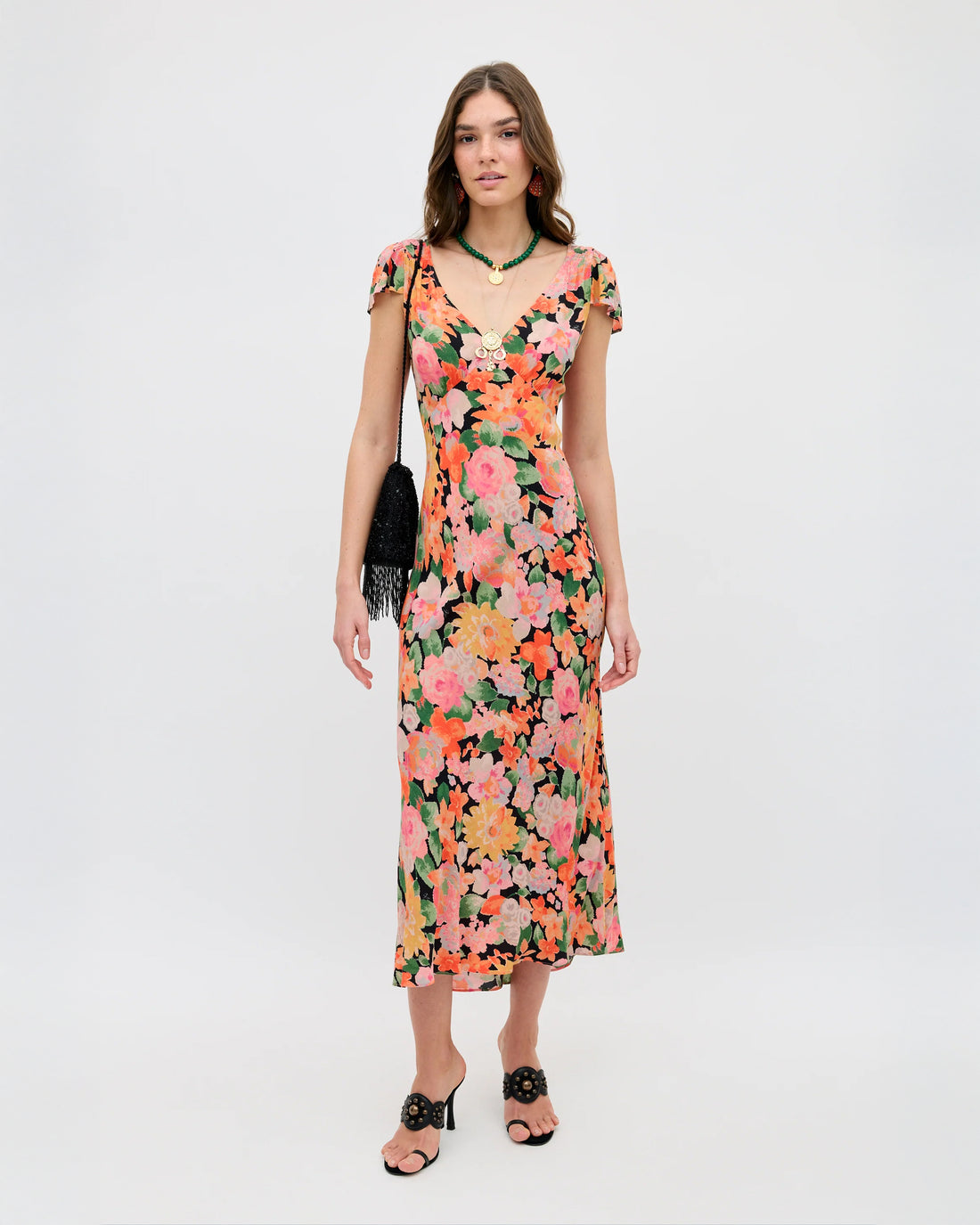 Cathy Dress - Chelsea Floral Black