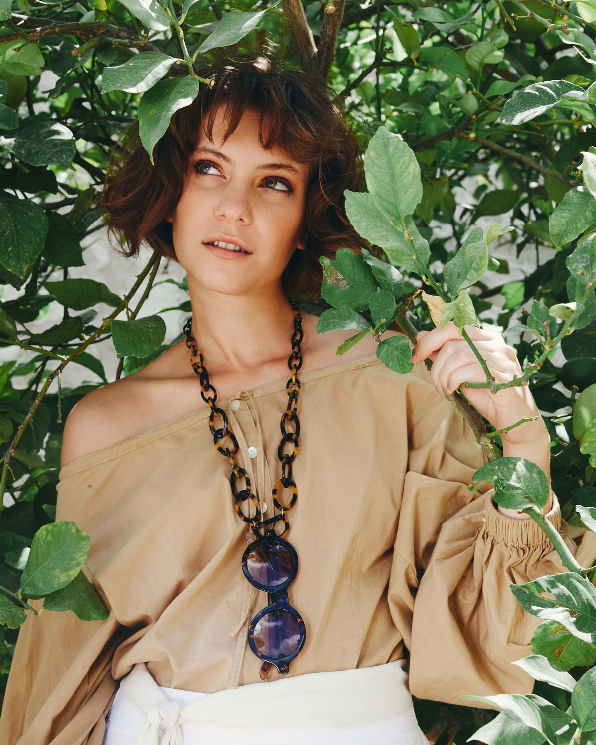 Original D Glasses Necklace - Tortoiseshell