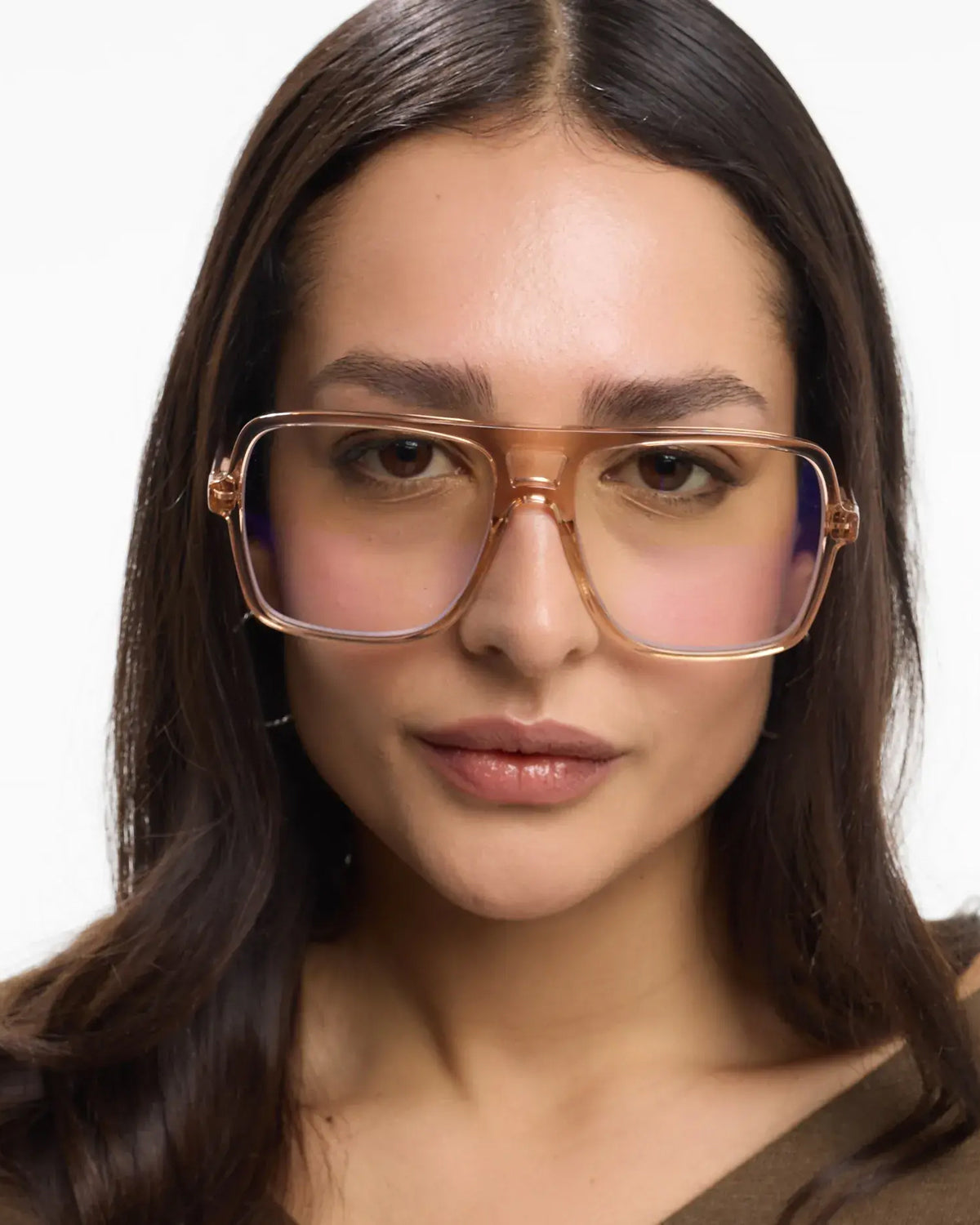 Jake Glossy Reading Glasses - Rose
